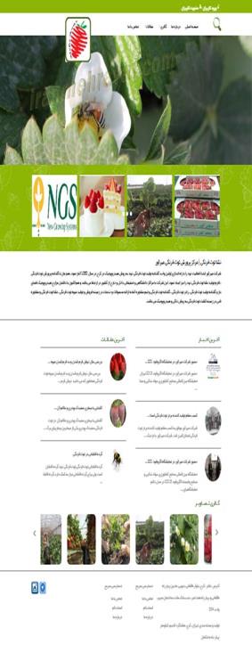 طراحی سایت گلخانه ی توت فرنگی مهر آور